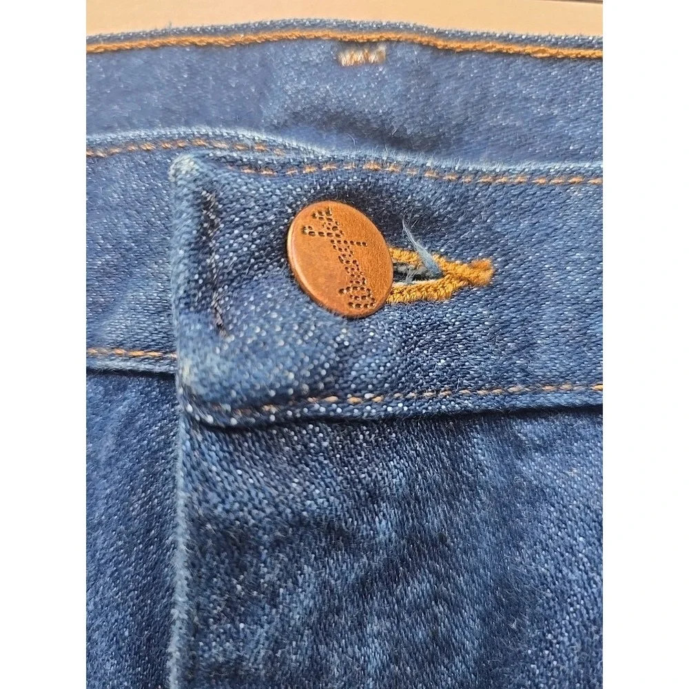 Wrangler Cowboy Cut Original Fit High Rise‎ Indigo Straight 33/36 Western Jeans